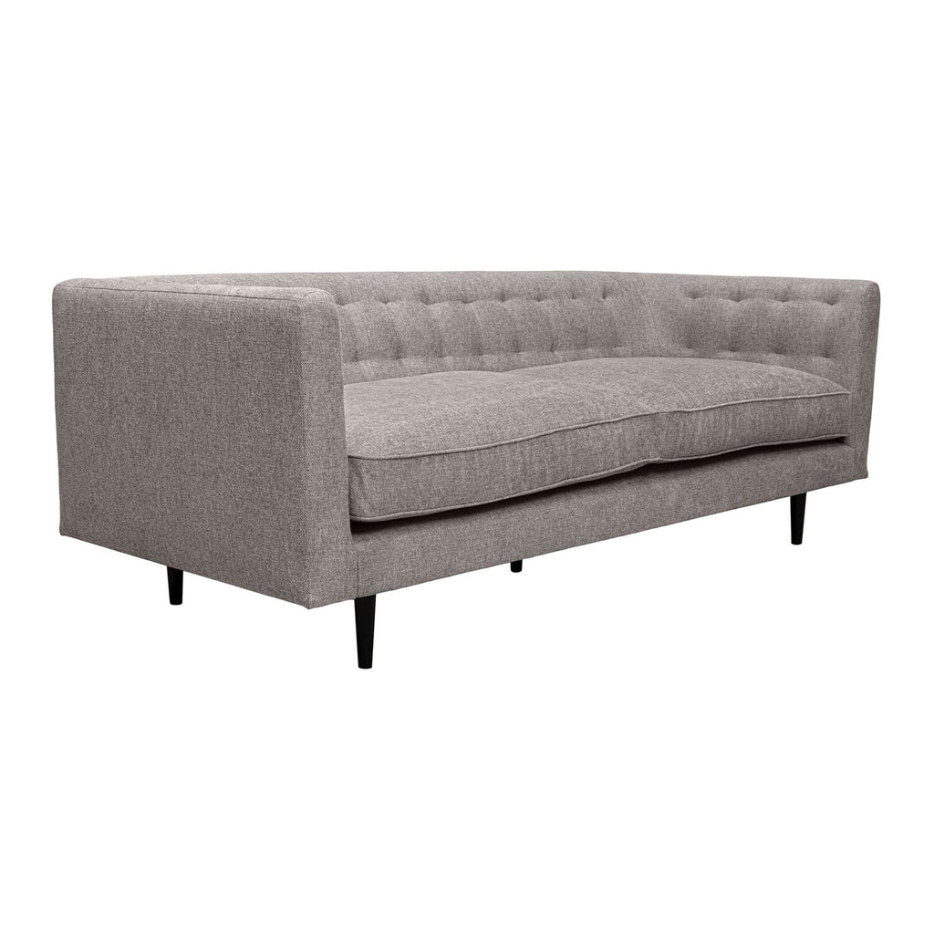 Gray Button Tufted Velvet Sofa D9526