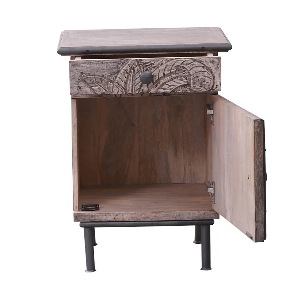 Solid Mango Wood Nightstand N6118