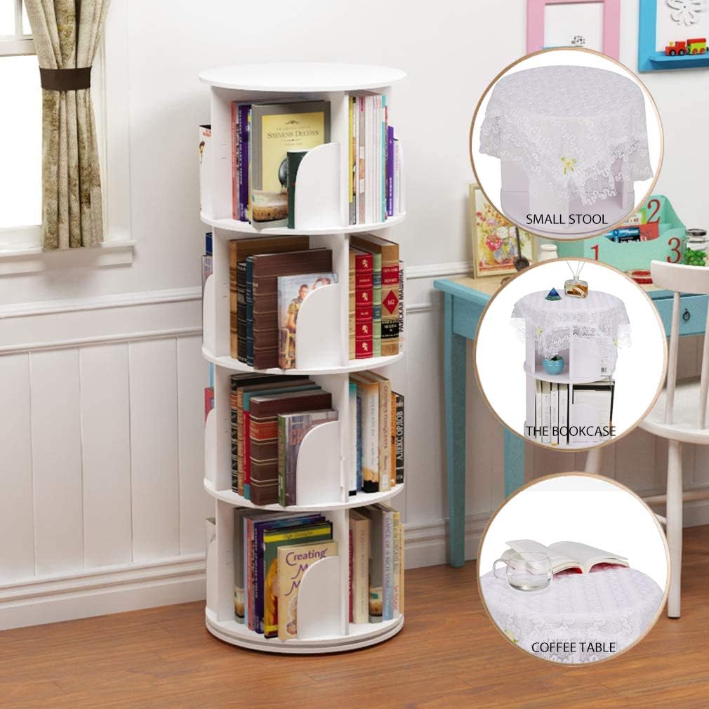 Rotating Bookshelf 360 Display Floor Standing Bookcase T87846
