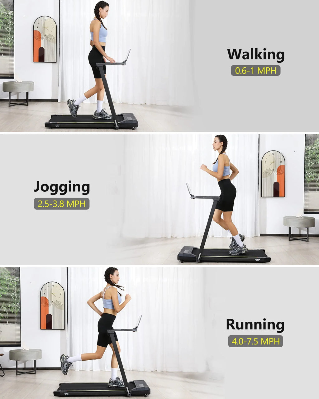 0.6-7.5 MPH Compact Treadmill with Remote X600571