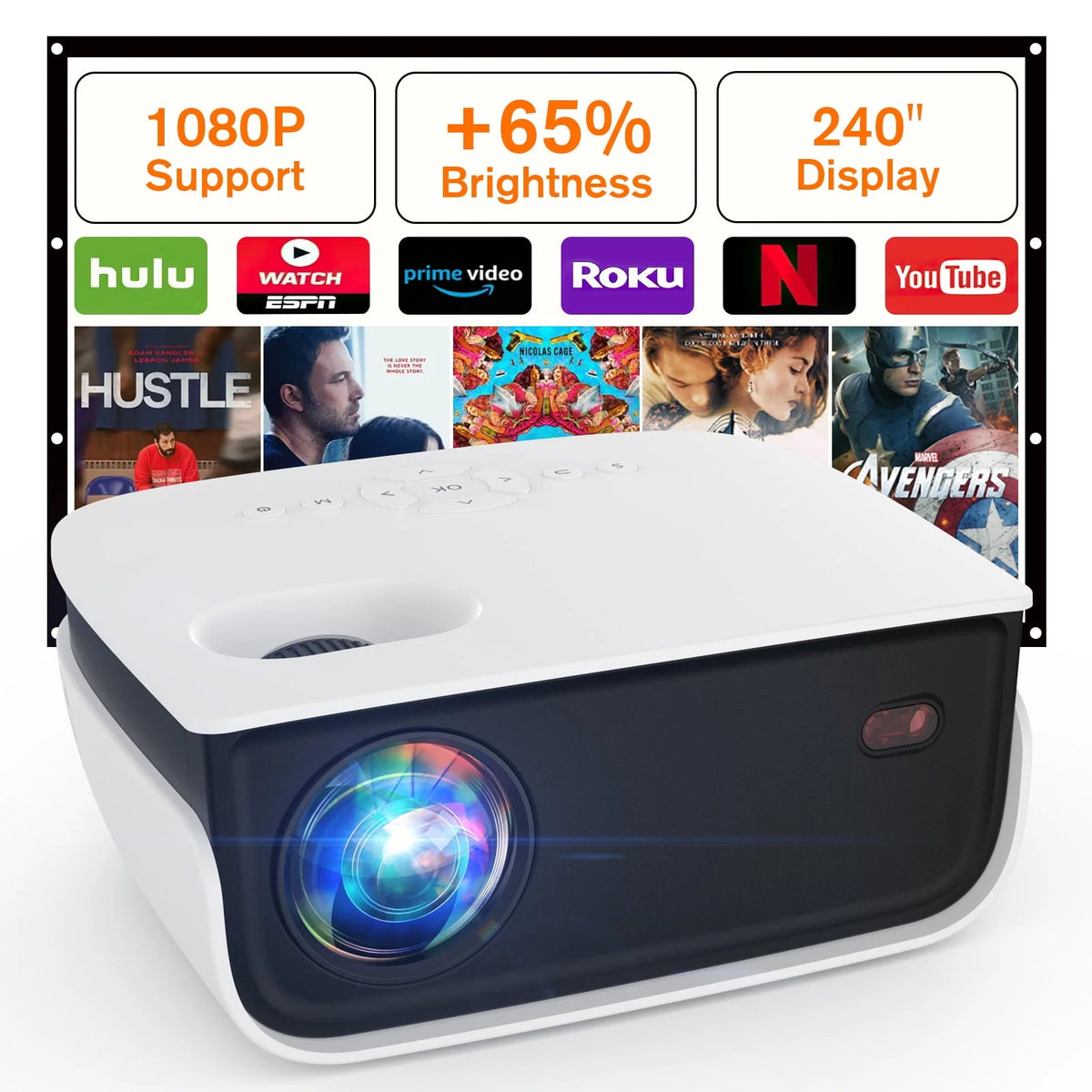 Mini Projector 720P Portable Full HD Home Theater Projector P677