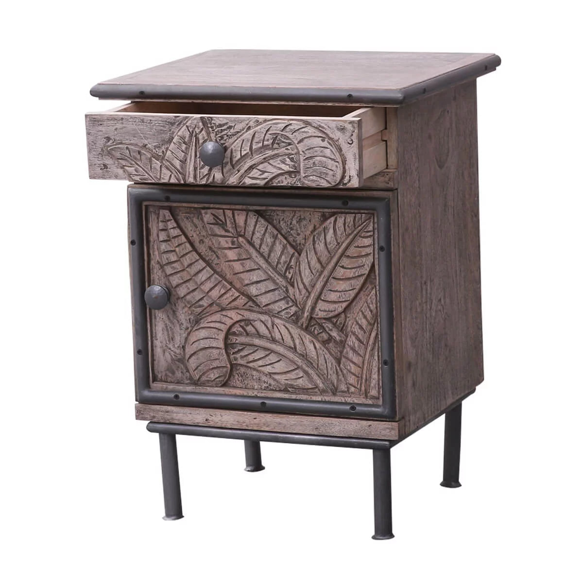 Solid Mango Wood Nightstand N6118