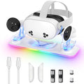 Charging Station for Meta Quest 3S/3 with RGB Light and 2 Rechargeable Batteries R163