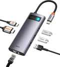 USB C Docking Station, 11-in-1 with 2 HDMI, VGA, 3 USB 3.0, SD/TF Card Reader, LAN, 100W PD M953015