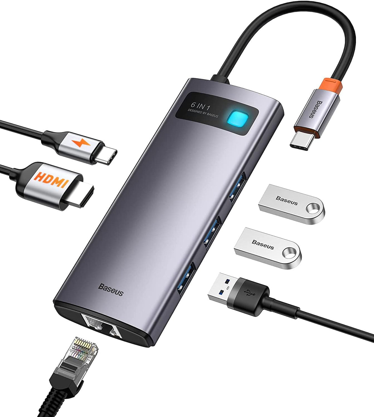USB C Docking Station, 11-in-1 with 2 HDMI, VGA, 3 USB 3.0, SD/TF Card Reader, LAN, 100W PD M953015