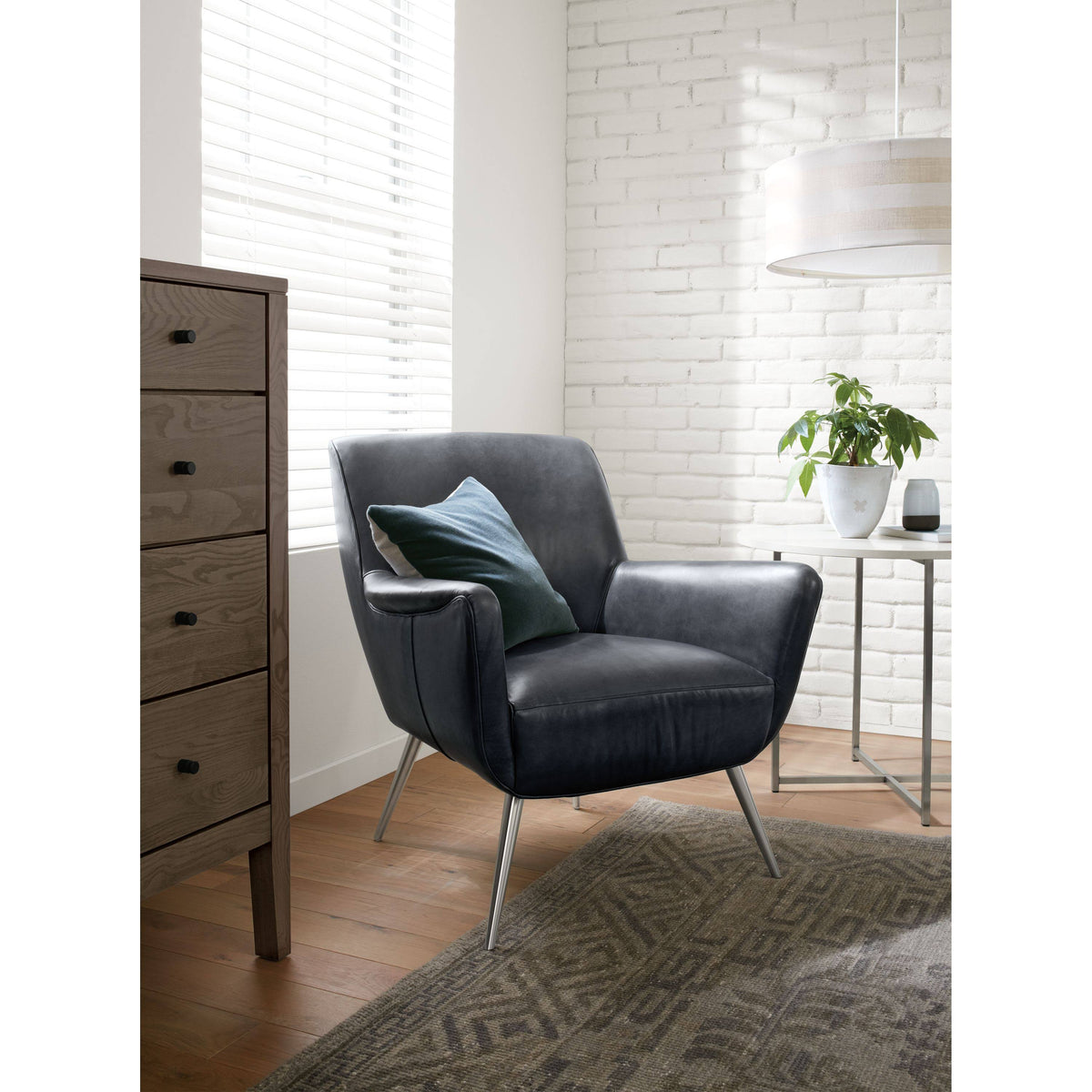 Round End Table 18 Diameter 22H Stainless Steel Z78569
