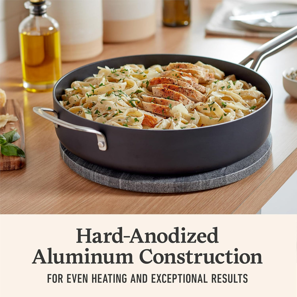 Hard-Anodized Nonstick 5-Qt Sauté Pan with Lid P56968