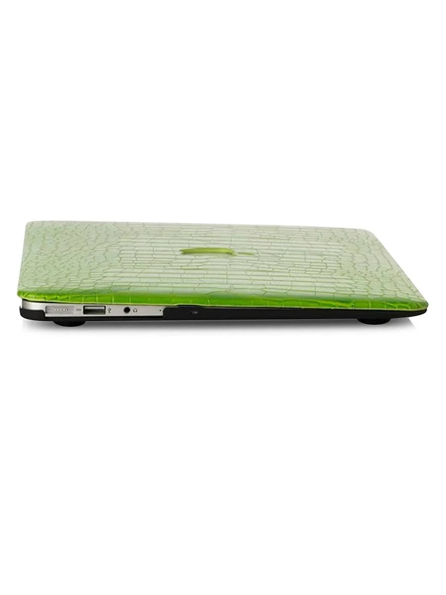 Lime Faux Crocodile MacBook Case Q82378