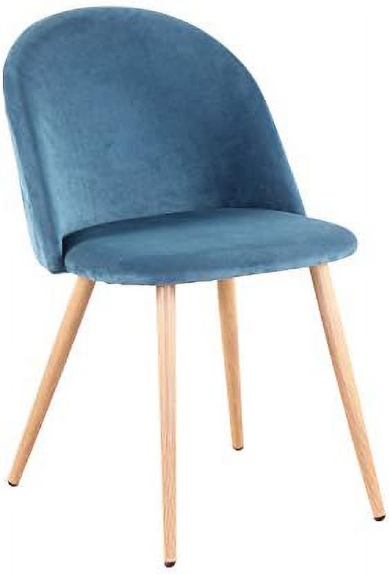 Blue Velvet Upholstered Dining Side Chairs W747794