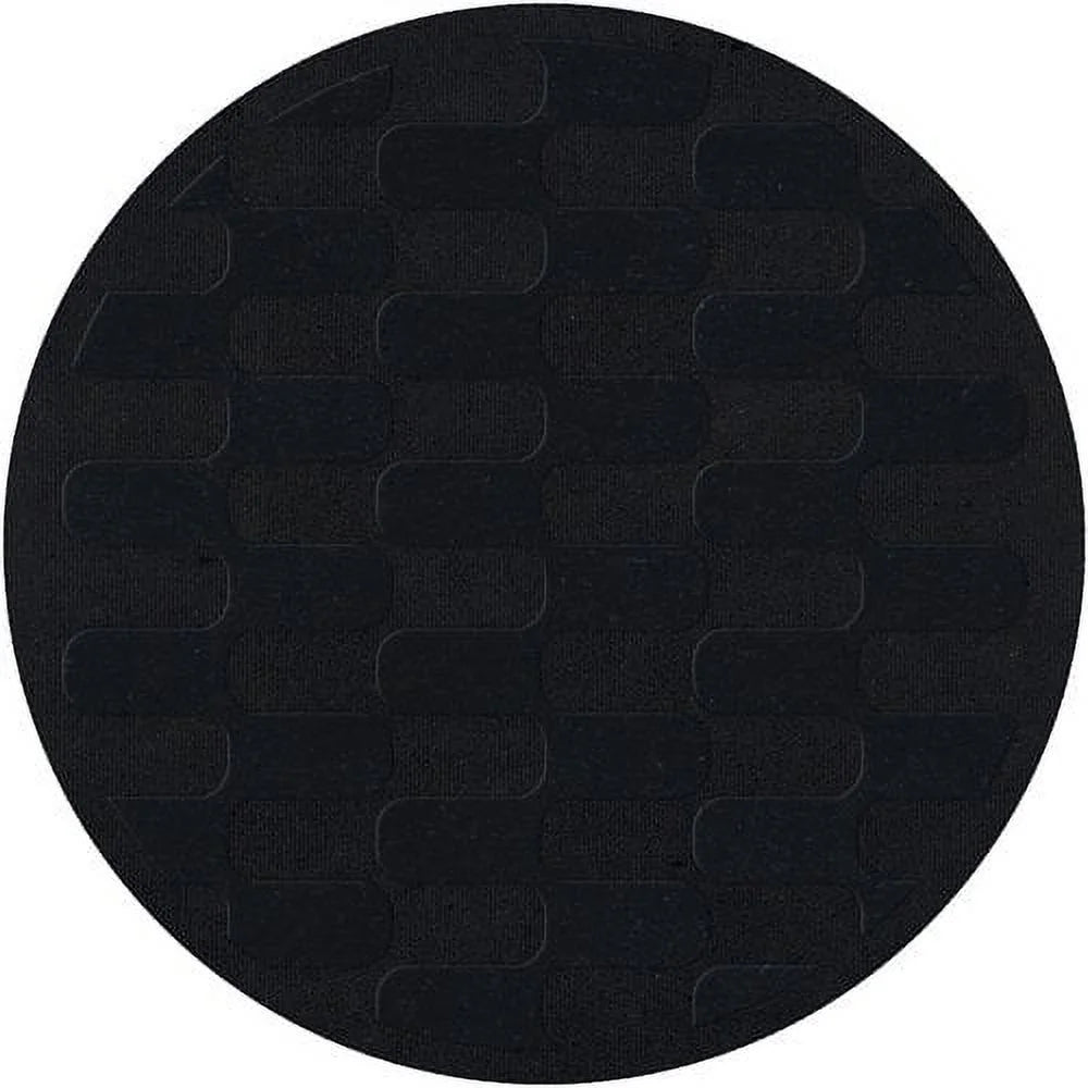Black Grid Waves 10' x 14' Oval Area Rug F602408