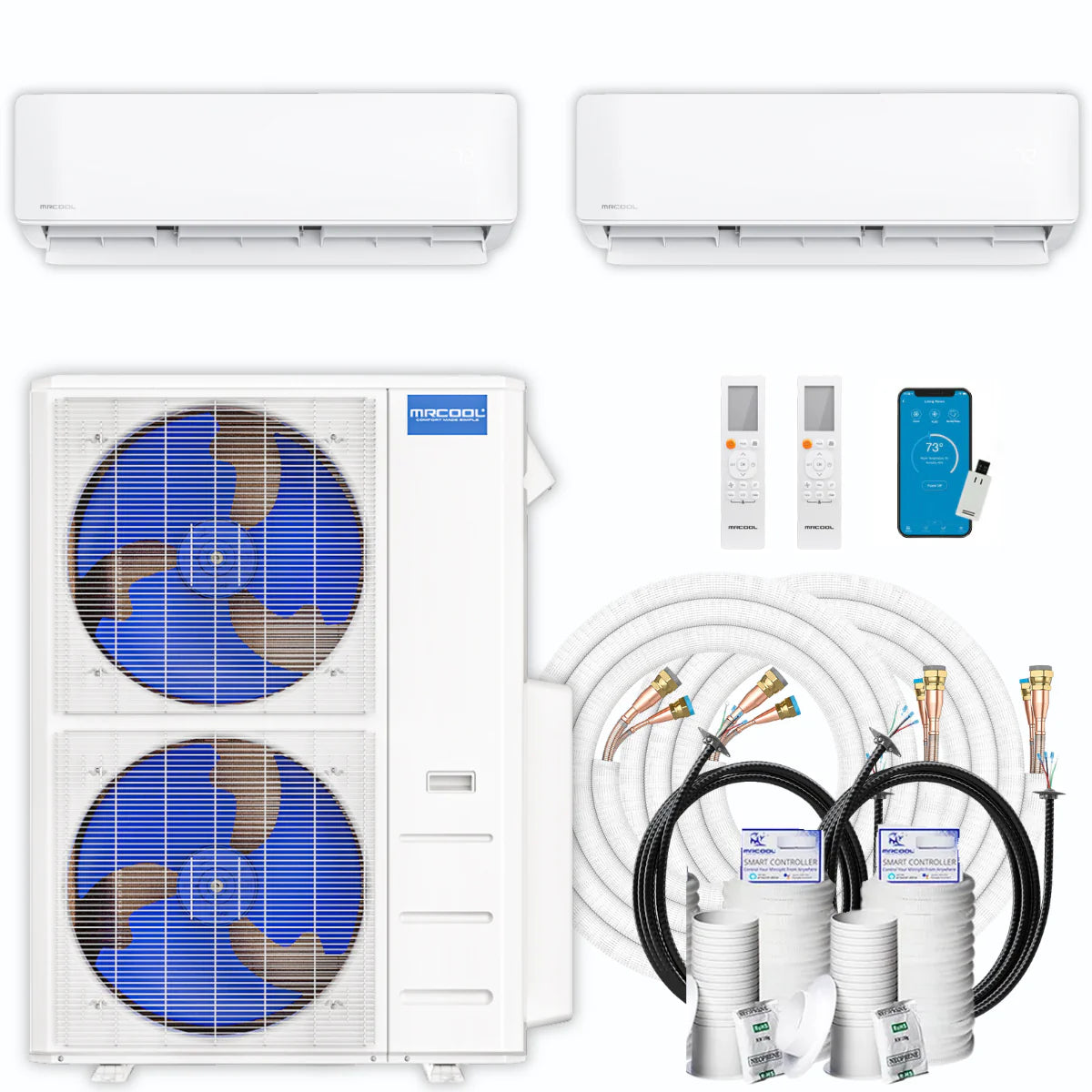 45,000 BTU 2 Zone Ductless Mini Split Air Conditioner and Heat Pump O86465