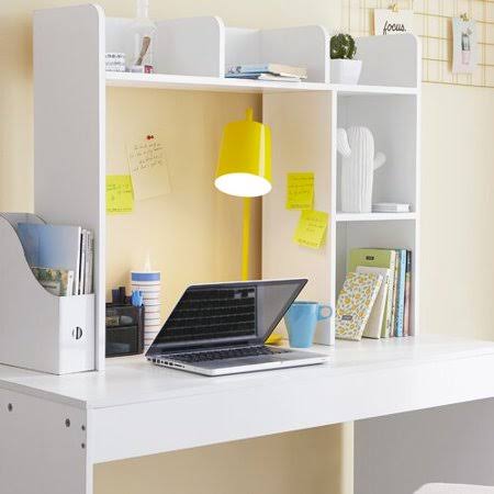 White Desk Hutch A617