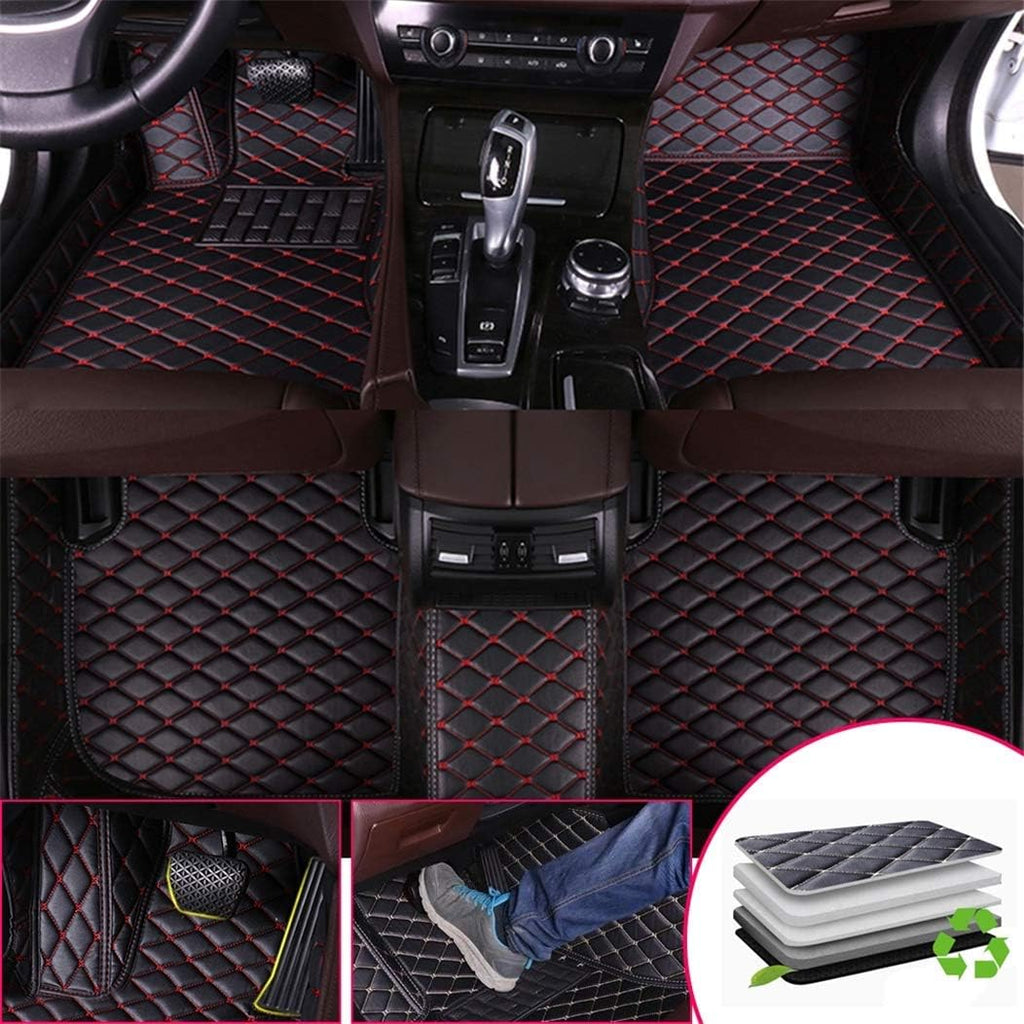 Custom Car Floor Mats Front Rear Leather Mat B4887