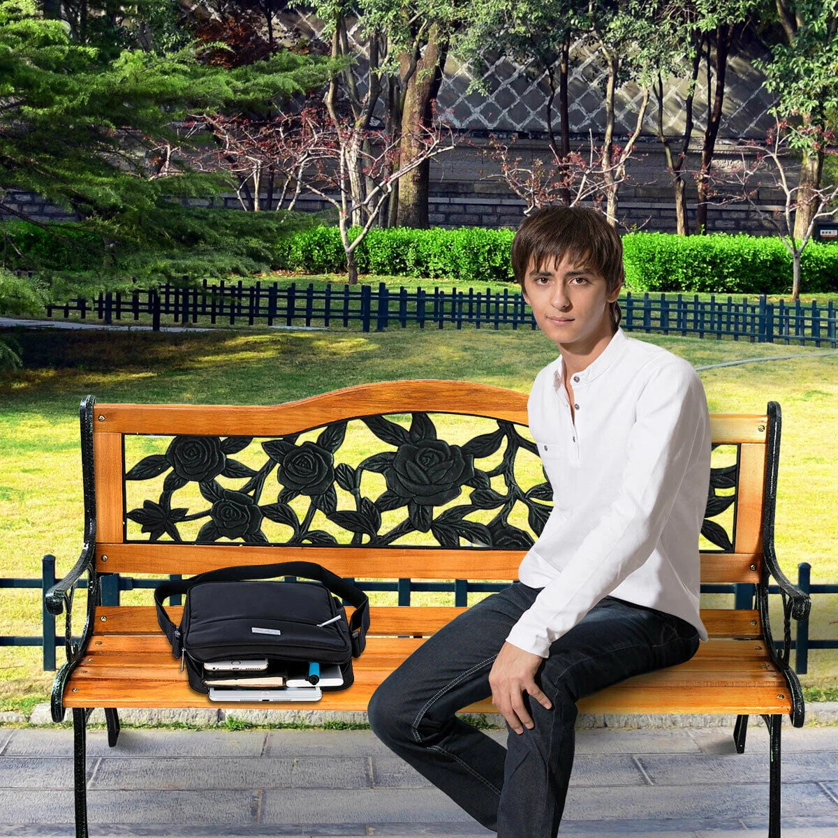 Metal Garden Bench Z91503