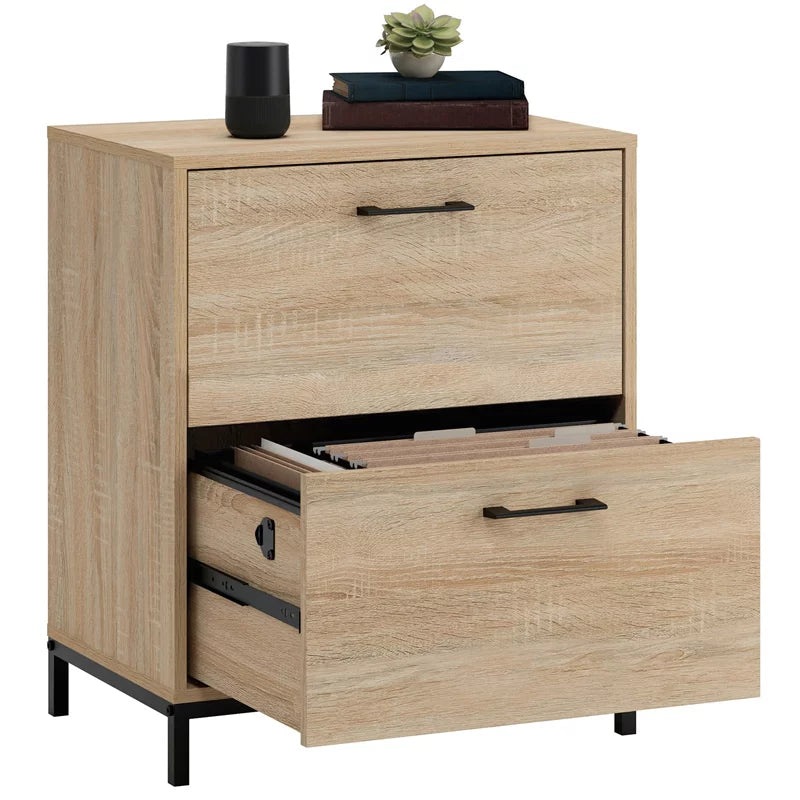 Traditional Engineered Wood Lateral File Cabinet U70561