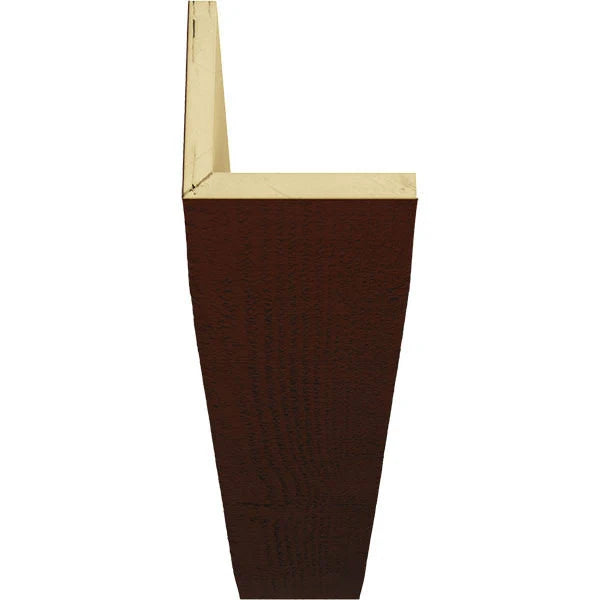 6x22W x 4x22H x 12&L Rough Sawn Faux Wood Ceiling Beam V2660