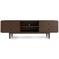 Mid-Century Modern Solid Wood Brown Tv Stand V594