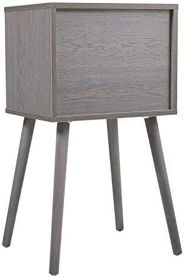 Blue Nightstand with Drawer Solid Wood Leg I35650