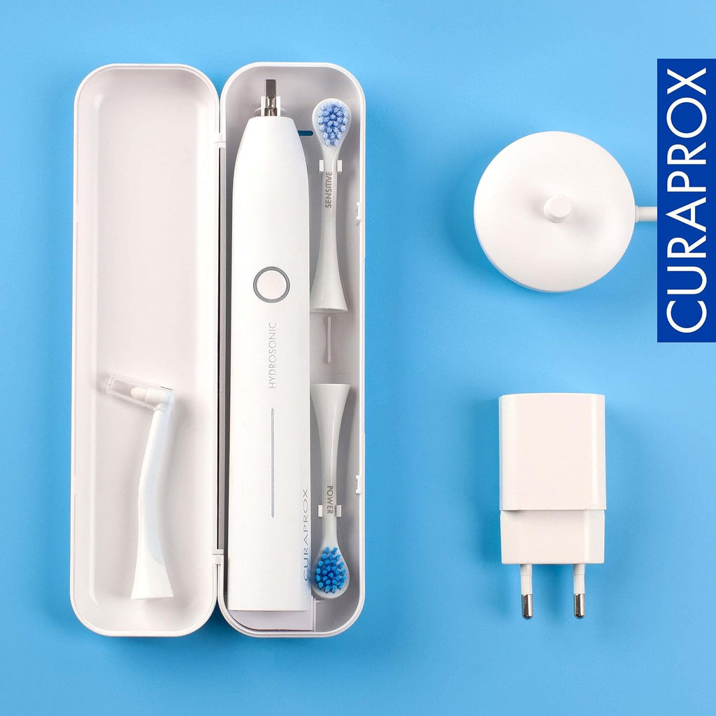 Electric Hydrosonic Toothbrush with 3 Brush Heads and Travel Case O943