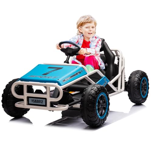 Blue Electric Go Kart with Metal Frame H21094