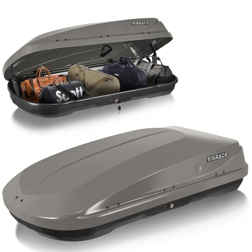 Gray 13 Cu.Ft Hard Shell Roof Cargo Box with Lock A5865