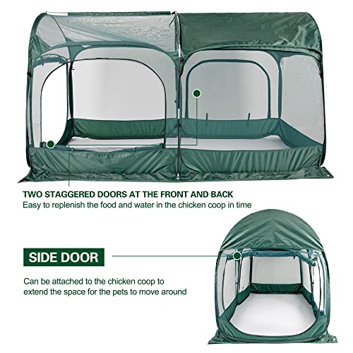 Green Pop-Up Chicken Pen with 3 Doors and Handbag G8972