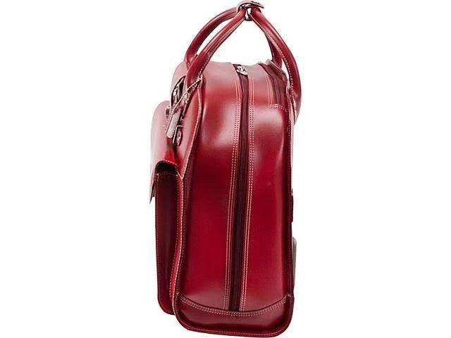 Red Wheeled Laptop Briefcase Q380