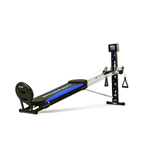 Total Body Training Home Gym Workout Machine with Squat Stand, Leg Pull, 2 Ankle Cuffs, and Exercise Chart I501