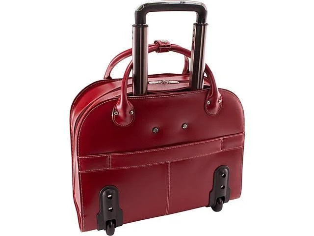 Red Wheeled Laptop Briefcase Q380