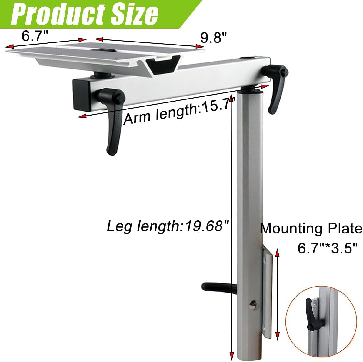 Adjustable Aluminum Alloy 360 Degree Rotation RV Table Mount L6177
