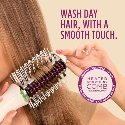SmoothStyle Heated Comb + Blow Dryer Brush with Heat Resistant Storage Bag H1322