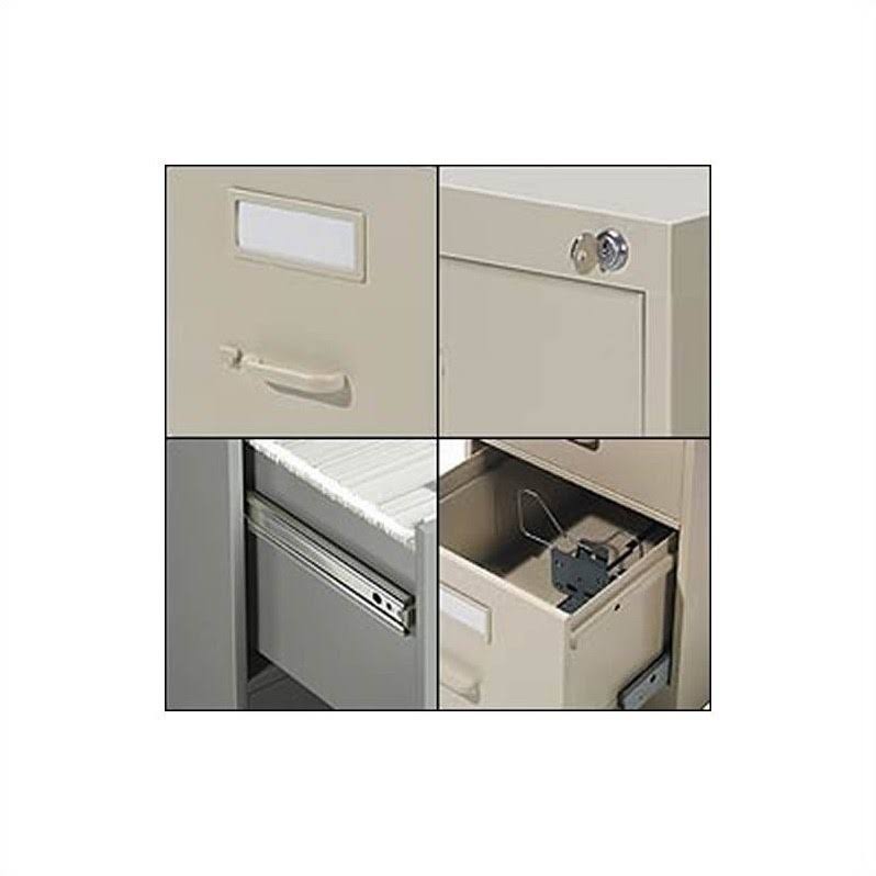 2 Drawer Legal Size Low Profile Metal File Cabinet Black N589
