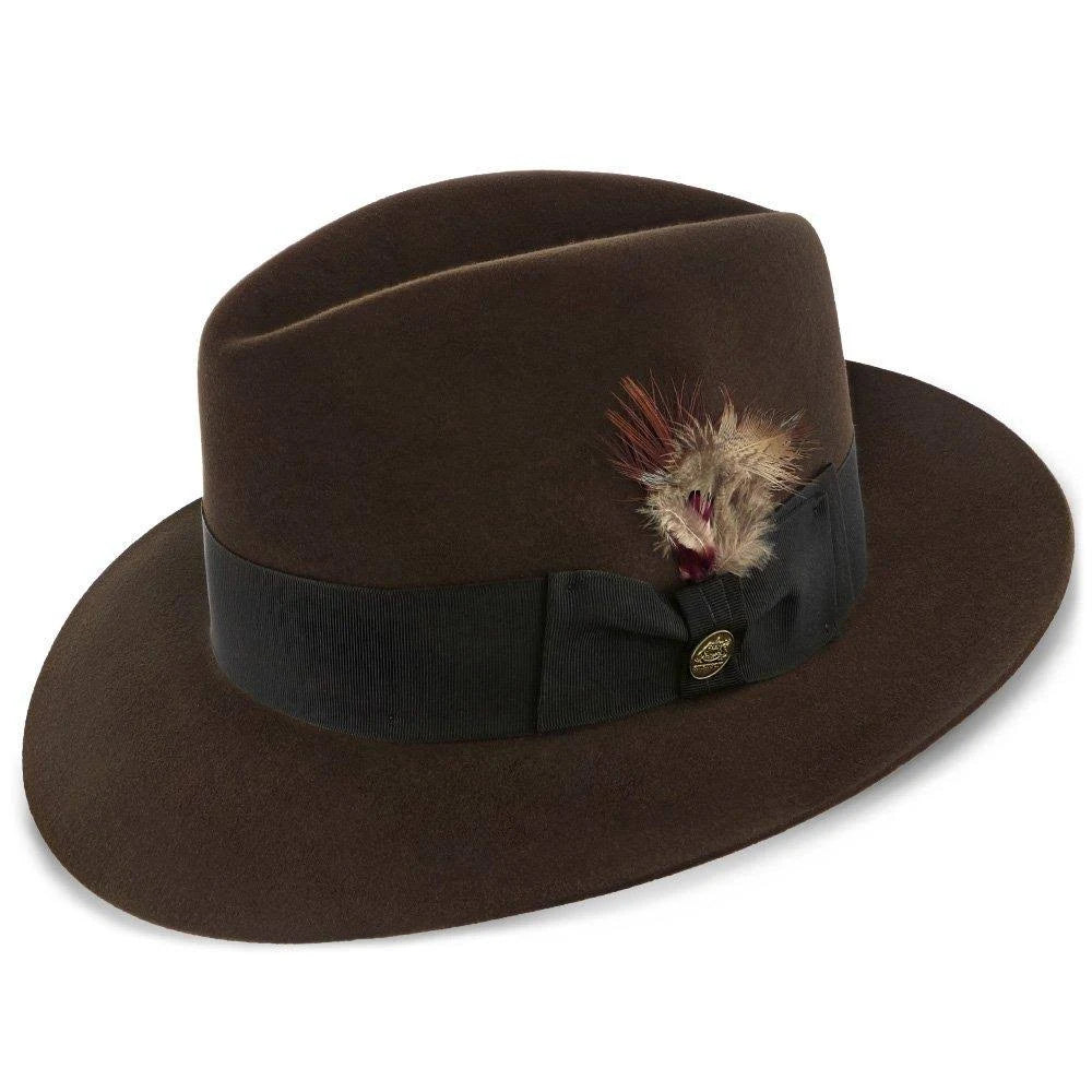 Beaver Fur Felt Fedora Hat Size 7 1/4 Caribou R503