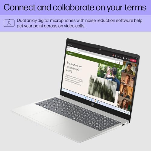15.6 inch Laptop, HD Touchscreen Display, AMD Ryzen 3 7320U, 8 GB RAM, 256 GB SSD, AMD Radeon Graphics, Windows 11 Home, Natural Silver I659815