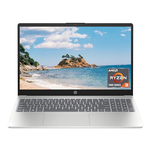 15.6 inch Laptop, HD Touchscreen Display, AMD Ryzen 3 7320U, 8 GB RAM, 256 GB SSD, AMD Radeon Graphics, Windows 11 Home, Natural Silver I659815