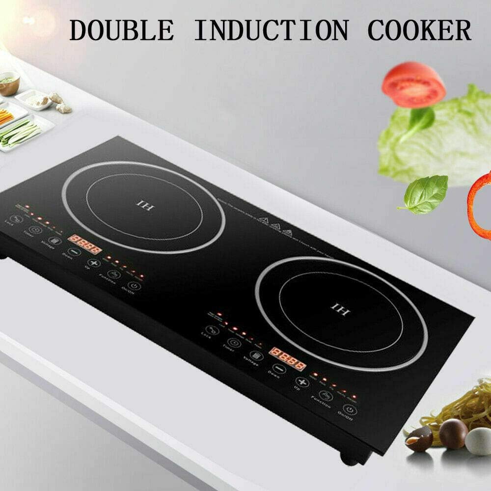 Dual Induction Cooktop 2400W Portable Electric Stove Burner Hot Plate R94030