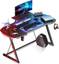47 inch Black Computer Desk with Monitor Stand M6186