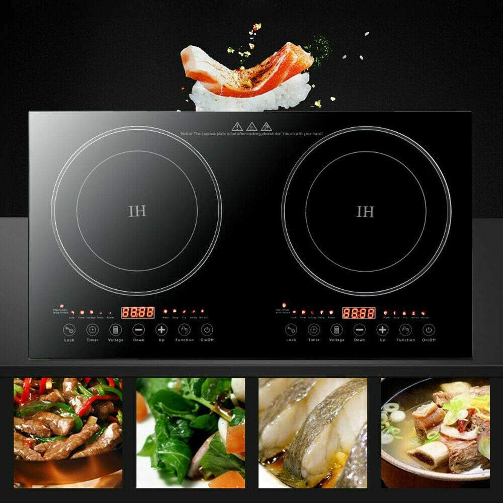 Dual Induction Cooktop 2400W Portable Electric Stove Burner Hot Plate R94030
