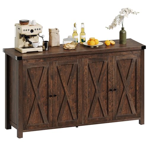 Oak Sideboard Buffet Cabinet with Storage and Doors W606952