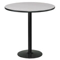 Round Bar Height Table Walnut Top Black Base U967