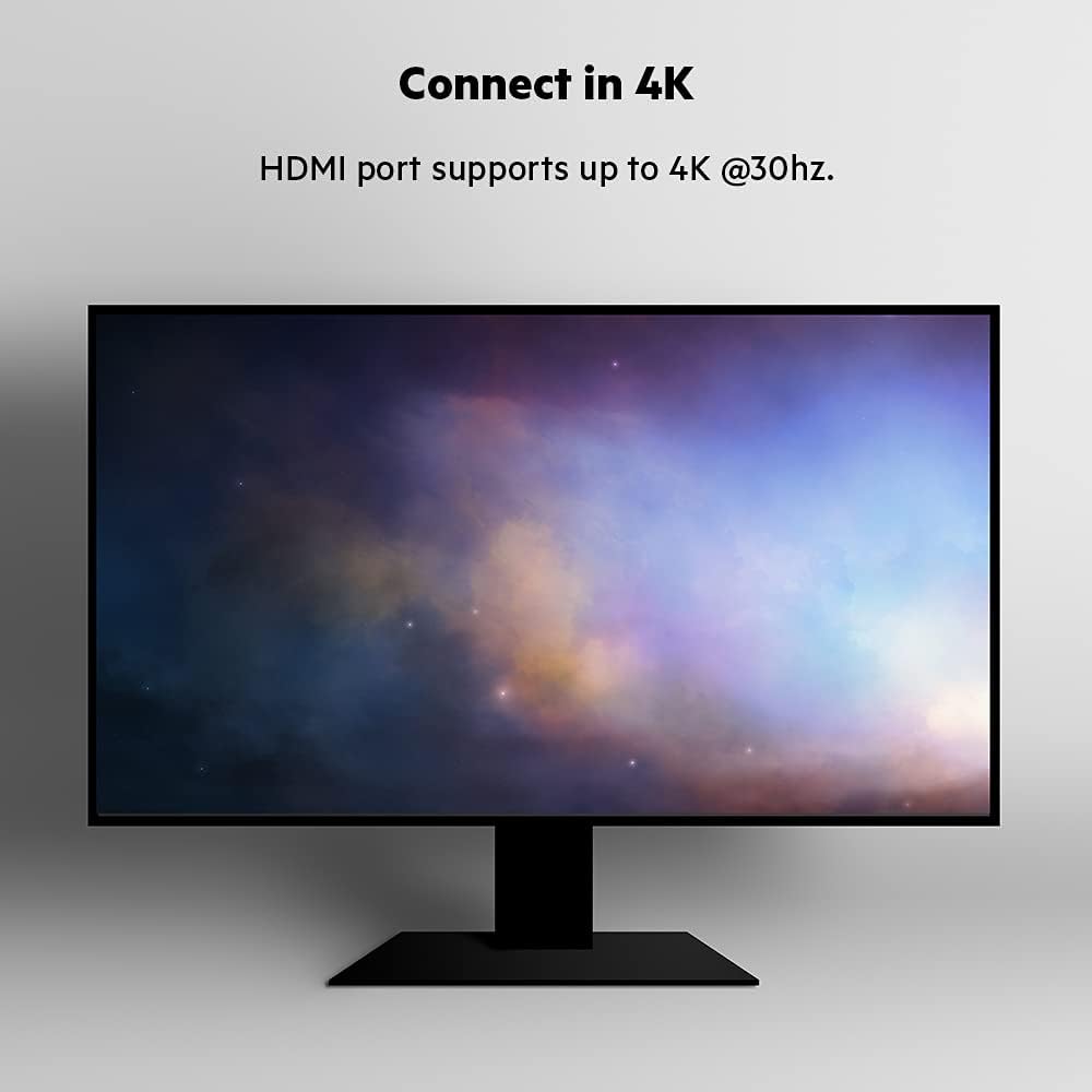 USB C Hub 7-in-1 MultiPort Adapter Dock with 4K HDMI SD Card Reader O8492