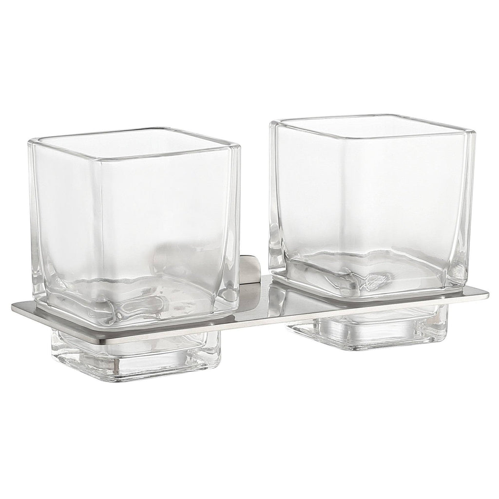 Brushed Nickel Dual Toothbrush Holder T273355