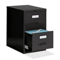 2 Drawer Legal Size Low Profile Metal File Cabinet Black N589