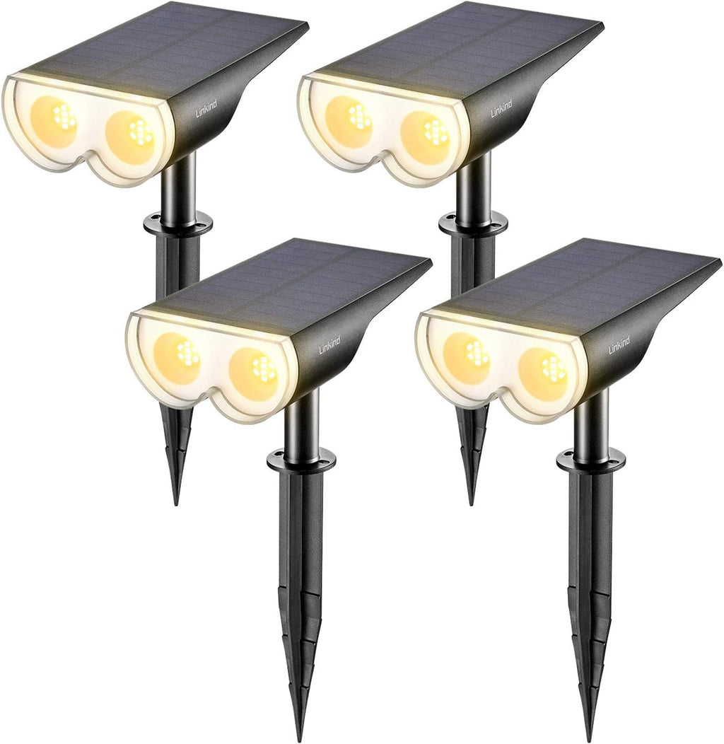 4-Pack Solar Landscape Spotlights T158