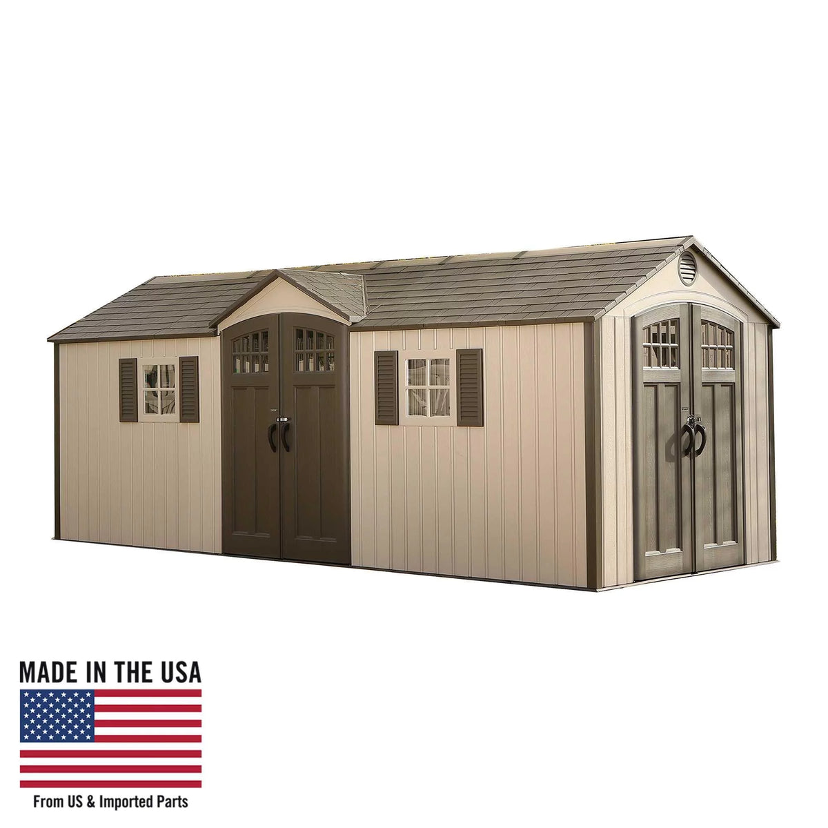 20 ft. x 8 ft. Outdoor Storage Shed Desert Sand A831