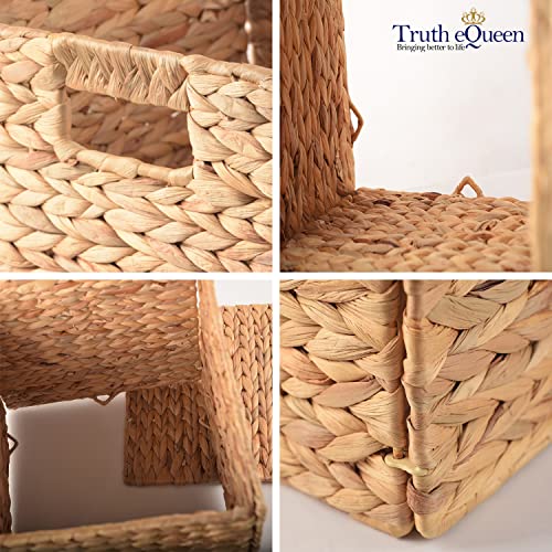 Wicker Storage Baskets 12x12x12 In, 6Pcs A168