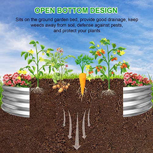 2Pack Raised Garden Bed 6×3×1FT Galvanized Oval Large Steel Planter Box F40687