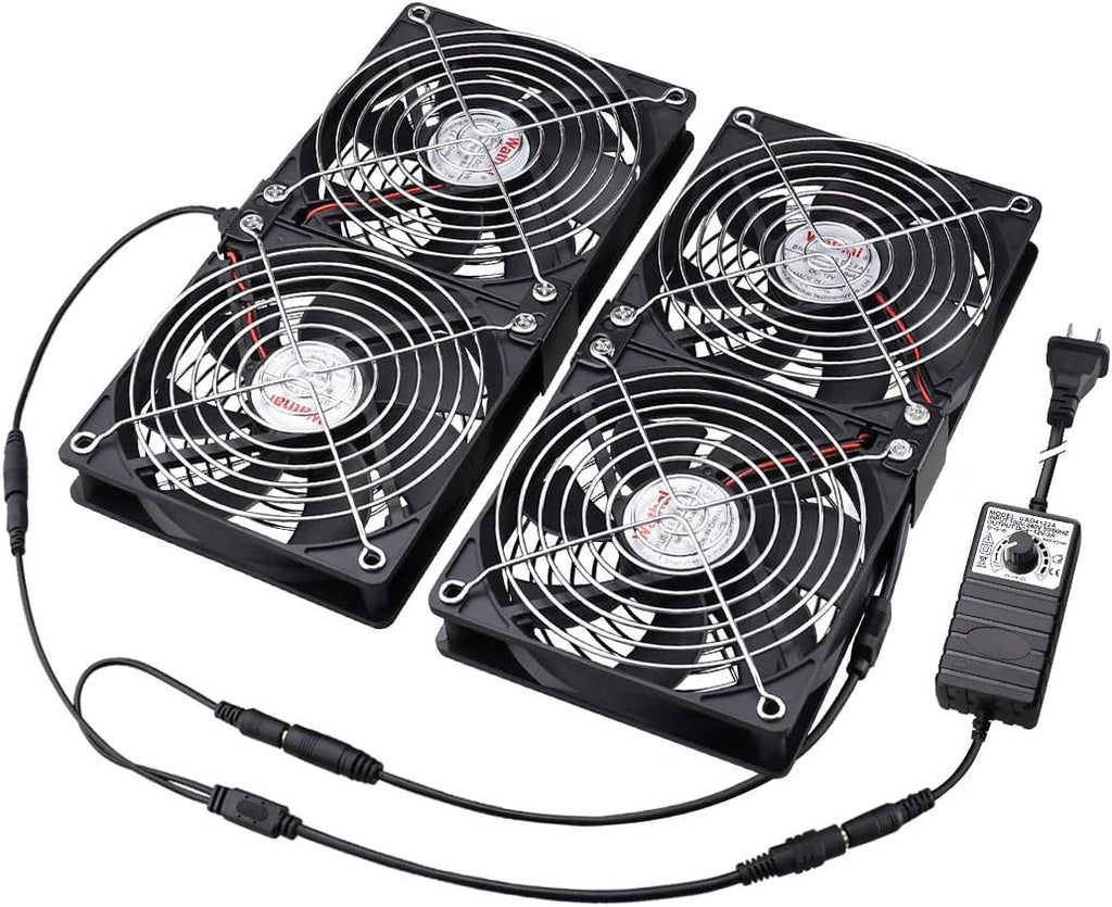 4 x 120mm AC Cooling Fan with Variable Speed Control Pack of 2 I168