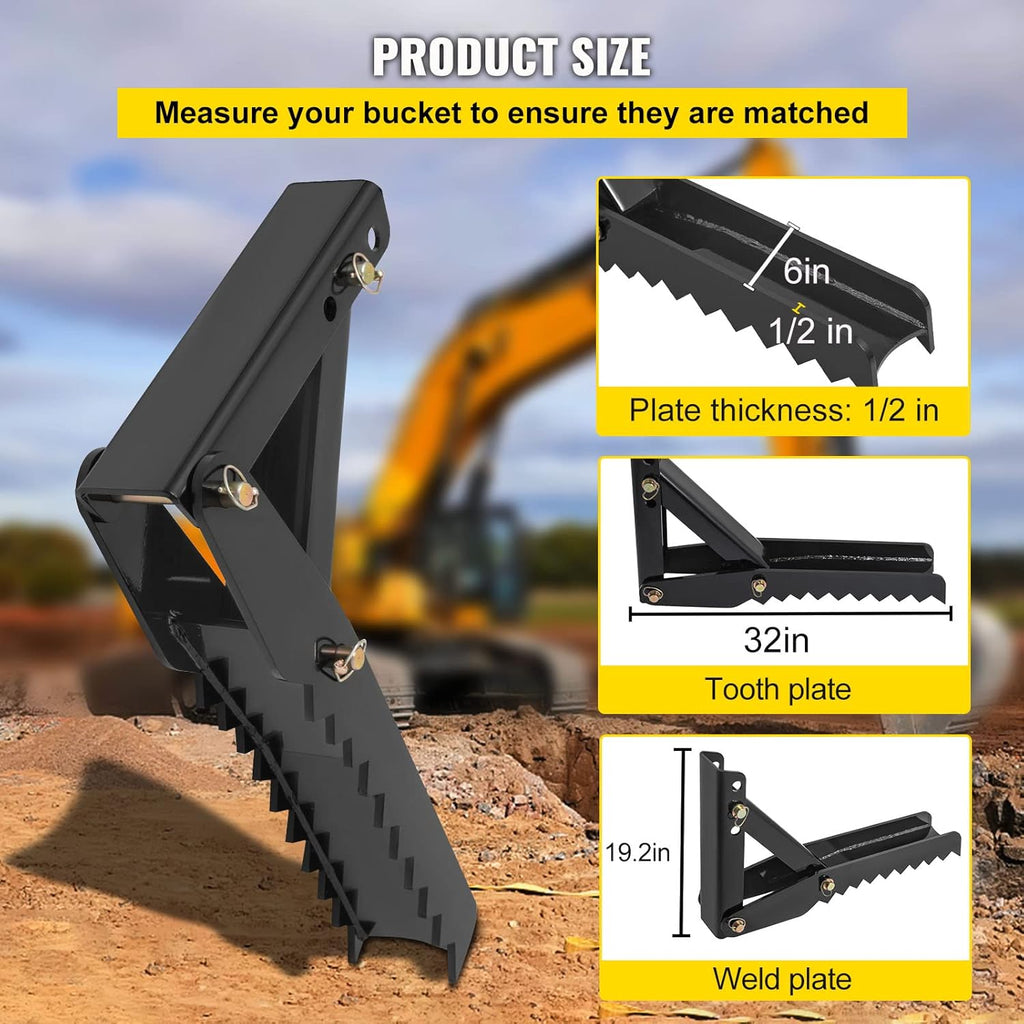 32 inch Backhoe Excavator Thumb Attachment Adjustable Weld On V98645