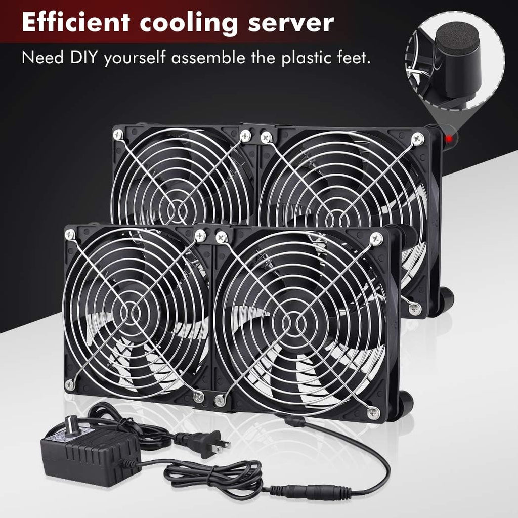 4 x 120mm AC Cooling Fan with Variable Speed Control Pack of 2 I168